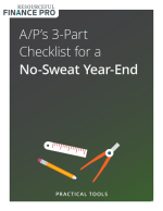 A/P's 3-Part Checklist for a No-Sweat Year-End