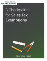 3 Checkpoints for Sales Tax Exemptions