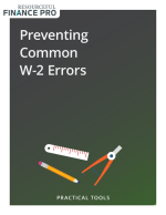 Preventing Common W-2 Errors