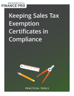 Keeping Sales Tax Exemption Certificates in Compliance