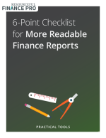 6-Point Checklist for More Readable Finance Reports