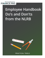 Employee Handbook Do's and Don'ts from the NLRB