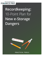 Recordkeeping: 10-Step Plan for New e-Storage Dangers