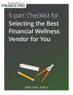 5-part Checklist for Selecting the Best Financial Wellness Vendor for You