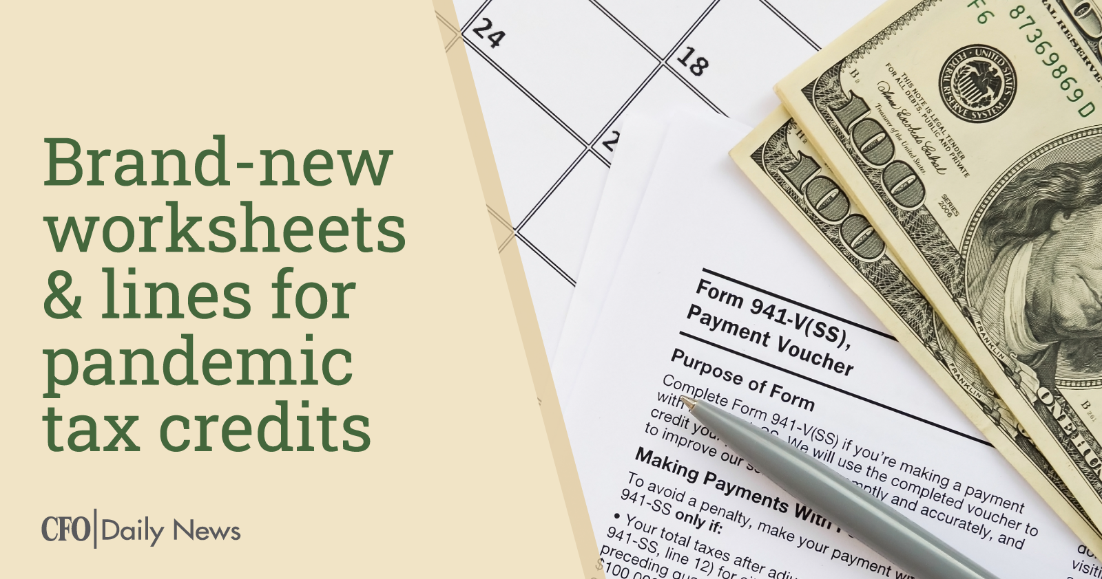 brand new worksheets and lines for pandemic tax credits