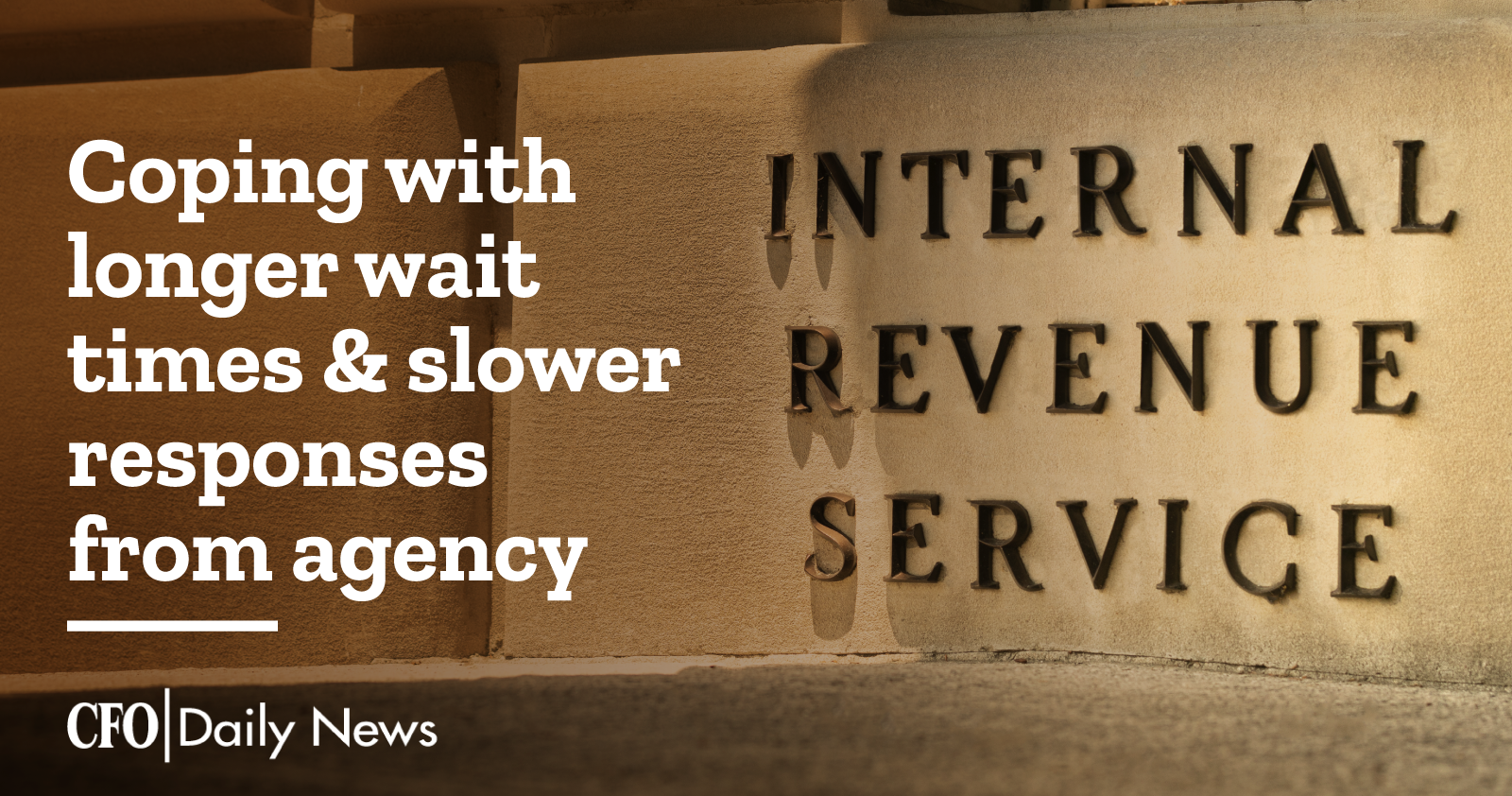 coping with longer wait times and slower responses from agency