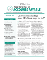 Keep up to date on Accounts Payable, Issue No. 556 - February 14, 2022