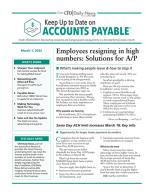 Keep up to date on Accounts Payable, Issue No. 557 - March 1, 2022