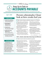 Keep up to date on Accounts Payable, Issue No. 559 - April 1, 2022