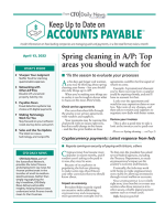 Keep up to date on Accounts Payable, Issue No. 560 - April 13, 2022